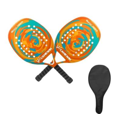 Imagem de Kit 2 Raquetes de Beach Tennis Alta Performance em Fibra de Carbono com Capas Protetoras (Laranja)