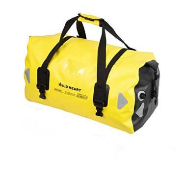 Imagem de WILD HEART Saco Viagem Impermeável 40L 66L 100L com Costuras Soldadas Para Caiaque, Acampamento, Navegação,Bycycle,Motocicleta,66L Amarelo com Rop de Amarração