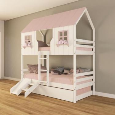 Imagem de Treliche Casinha Encantada com Kit Escada/ Escorregador Madeira Maciça