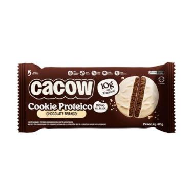 Imagem de Cookie Proteico Cacow All Black Sabor Chocolate Branco com 10g de Prot