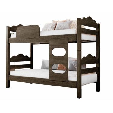 Imagem de Beliche Kênia Design Prático Com 2 Colchões Solteiro 14cm Altura Espuma D33