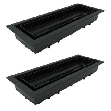 Imagem de Fittes Ventilação de piso emoldurada [Lite] - 10 x 30 cm - preto fosco - pacote com 2