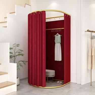 Imagem de Local de vestiário independente com cortinas de blecaute, perstaques instantâneos portáteis temporários simples, para loja de roupas, shopping center e escritório, proteção de privacidade, v