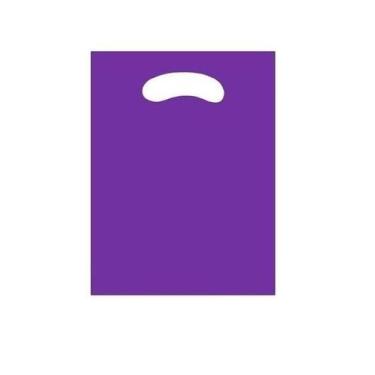 Imagem de 500 Sacolas Plásticas Roxa Alça Vada Boca De Palhaço 20X30 - Lynx Prod