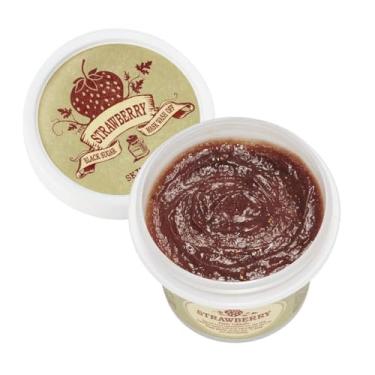 Imagem de SKINFOOD Black Sugar Strawberry Mask Wash Off 3.38 fl.oz. (100g) - Exfoliating Mask for Tightening Pores and Cleansing Skin - Skin Mask Sugar Scrub - Facial Sugar Scrub Masks - Pore Face Mask