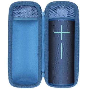 Imagem de Lebakort Estojo de armazenamento compatível com alto-falante Bluetooth Ultimate Ears UE Boom 4 3 portátil à prova d'água (capa azul, para Boom 4)