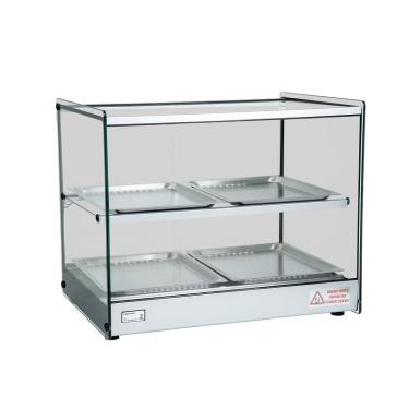 Imagem de Estufa Vitrine Salgados Quadrada Dupla Com LED 4 Bandejas Inox Erato Tita