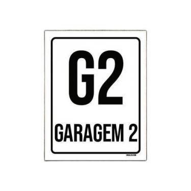 Imagem de Kit 10 Placas Sinalização Ambiente Indicativo G2 Garagem 2 - Sinalizo.