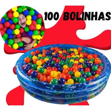 Imagem de Piscina Inflável Infantil 252 Litros 100 Bolinhas Coloridas Brinquedo 