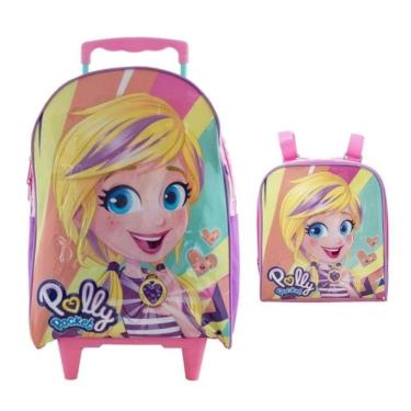 Imagem de Kit Mochila Rodinhas Lancheira Menina Polly Pocket 16 Xeryus