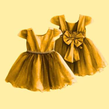 Imagem de Vestido AMARELO Transpasse Princesa Aurora de Tule Festa Casamento Bat