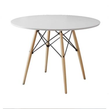 Imagem de Mesa Eiffel Tampo De Madeira 90cm Branco Cordotampo:Branco