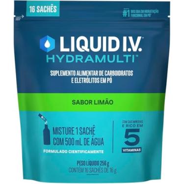 Imagem de Liquid IV Hydramulti, Mistura de Eletrólitos em Pó Para Hidratação Rápida, 16 Sachês de 16g Cada, Sabor Limão