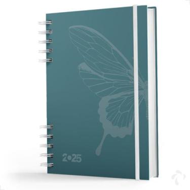 Imagem de Nisti Print Agenda 2025 Organização Pessoal Capa Dura Borboleta Verde