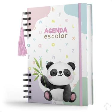 Imagem de Agenda Creche Infantil Capa Dura Cuidado Diário Menina Panda - Nisti P