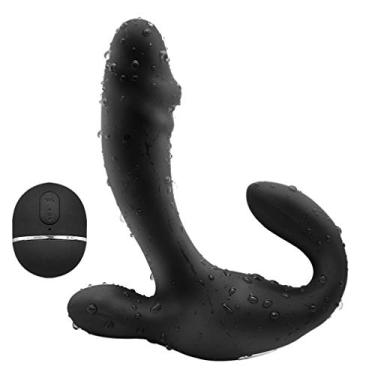 Imagem de Estimulador Massageador de Próstata Vibração múltipla Controle Remoto Sem Fio Poderoso Vibração Anal Beads Butt Plug Amal Shaking Stopper para Homens/Mulheres,Camiseta,USB Recarregável Smooth S BB5 p