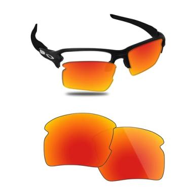 Imagem de Fiskr Lentes de reposição anti-água salgada para óculos de sol Oakley Flak 2.0 XL, Vermelho, Standard