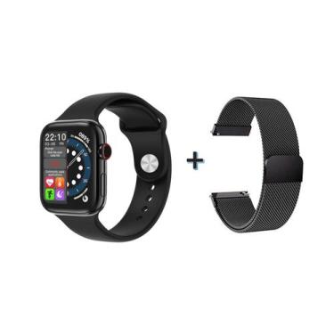 Imagem de Relogio Inteligente Smartwatch Preto Compatível iPhone Samsumg Android