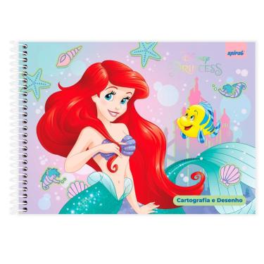 Imagem de Caderno cartografia capa dura 80fls Princesas 2405368 Spiral Pn