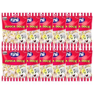 Imagem de 12 Pacotes de Marshmallow Pipoca Doce Fini 80g