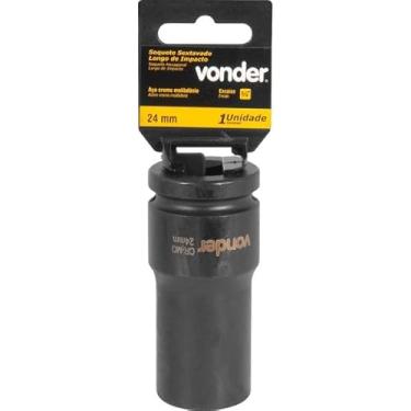 Imagem de Soquete Sextavado de Impacto Longo Encaixe 3/4" 24mm Aço Cromo - Vonder
