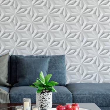 Imagem de Papel De Parede Adesivo Efeito 3d Vinil Lavável Sala 3m - DELIQUADROS