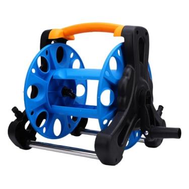 Imagem de Pssopp Carrinho de Carretel de Mangueira de água, Suporte de Mangueira de água Portátil para Rega e Lavagem Conveniente de Armazenamento e Lavagem de Carros