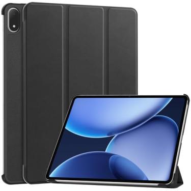 Imagem de Capa inteligente para Oppo Pad 4 Pro/OnePlus Pad 3/OnePlus Pad 2 Pro 13,2 polegadas, capa inteligente leve com três dobras com função despertar/hibernar automática para Oppo Pad 4 Pro, preta