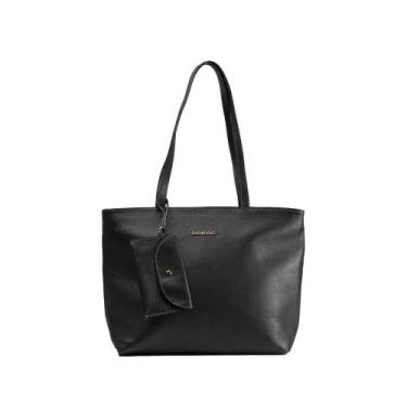 Imagem de Bolsa de Ombro Feminina de Grande Tote Couro Basic Preta - Bagaggio, U
