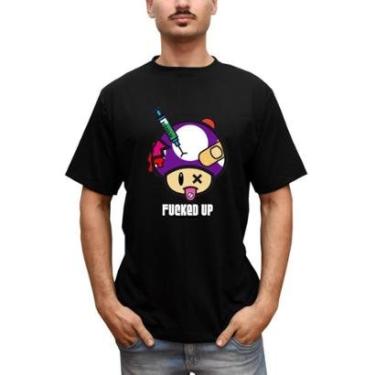 Imagem de Camiseta Masculina Cogumelo Mario Bros Fucked Up-Masculino