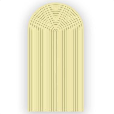 Imagem de kit festa decoração Painel Romano Capa Lisa multicolorido Para Festas Aniversario 1x2 m Decoração Tecido Elástico Veste Fácil(Ripado Ripado Amarelo)