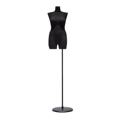 Imagem de Manequins femininos plus size para varejo, manequim removível de linho, adequado para camisetas, saias e jaquetas(Black)