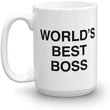 Imagem de Worlds Best Boss Caneca, Caneca de Escritório, Eleve a Decoração do Seu Escritório, Presente para Chefes Colegas de Trabalho ou Amigos 425 g