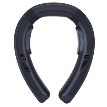 Imagem de Luqeeg Ventilador Pessoal Portátil, Ventilador Recarregável via USB Design de Fone de Ouvido Vestível 3 Velocidades de com Cancelamento de Ruído Integrado para Viagens, Praia (azul-marinho)