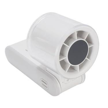 Imagem de AUNMAS Fã Portátil Portátil, 6 Velocidades Silenciosa fã de Bolso Dobrável Com Tela Digital, Mini -fã Pessoal Recarregável USB para Concertos de Camping de Camping de Viagens (Branco)