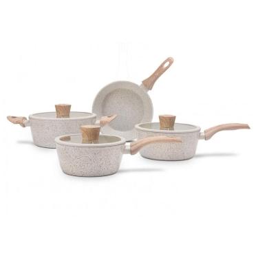 Imagem de Conjunto de Panelas Sirius Brinox 4 Peças com Fundo de Indução Vanilla