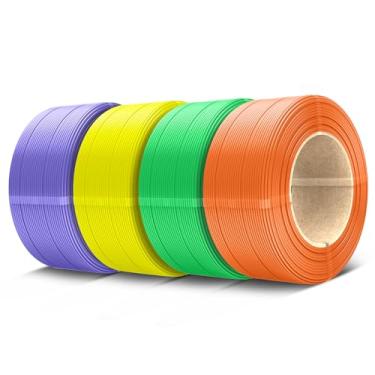 Imagem de SUNLU Refil de filamento PETG 1,75 mm, refil de filamento de impressora 3D PETG, adequado para filamento de laboratório de bambu e carretéis SUNLU reutilizáveis, 0,5 kg por carretel, pacote com 4