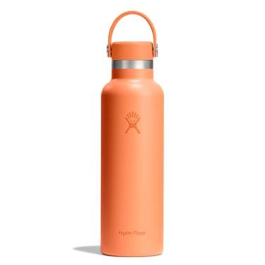 Imagem de Hydro Flask Garrafa de água - aço inoxidável isolado - não derrama, à prova de vazamento em laranja néctar de 595 g
