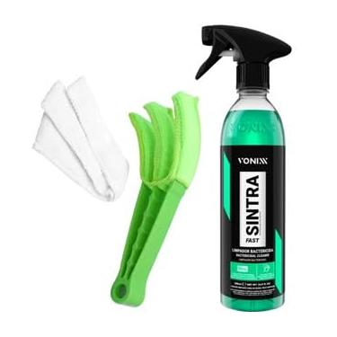 Imagem de Kit Sintra Fast 500ml Vonixx Escova Para Limpeza de Saída de Ar Limpeza Interna Geral Karbox