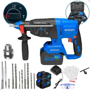 Imagem de Martelete Rompedor Perfurador SDS Plus Furadeira Bateria Profissional 