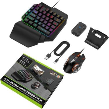 Imagem de Combo de teclado e mouse para jogos Bewinner 4 em 1 para celular