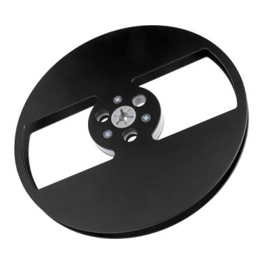Imagem de Cryfokt Enrole para o Toca Adesivo de Fita de Bobina, Rolo de Fita Adesiva Vazia 2 Orifícios 7 Polegadas 1/4 -CC (Preto)