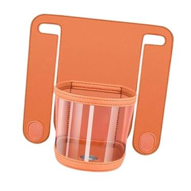 Imagem de Generic Suporte para copos de encosto de cabeça, organizador de banco traseiro de carro, acessórios, adora armazenamento com ganchos, chaves, gancho, Laranja
