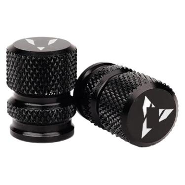 Imagem de Compatível com MT09 MT07 MT10 MT03 MT 09 07 03 10 MT-07 MT-09 MT-10 SP Tracer 2022 2023 2024 Acessórios de motocicleta Tampas de válvula de pneu (T Preto)