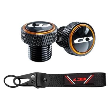 Imagem de BYYINGSUS Chaveiro de motocicleta Parafuso de tampa do furo do espelho traseiro compatível com CB650R CB650F CB500F CB500X CB1000R Cb400 CB600F CB 650R (1 conjunto laranja)