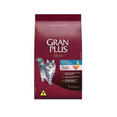 Imagem de Ração GranPlus Menu Salmão e Arroz para Gatos Castrados Adultos - Gran