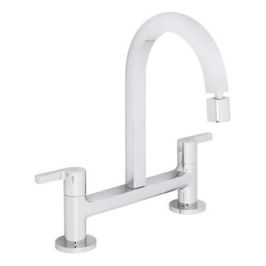 Imagem de Torneira Misturador Cozinha Bica Alta Cromada Delinia Sao