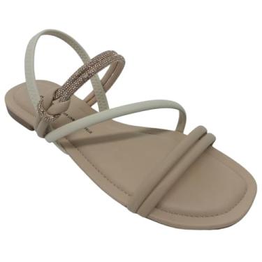 Imagem de Dakota, Sandália Dakota Feminina Sintética com Tira Brilhosa (Rives Granola Tule, BR, Adulto, Numérico, 35)