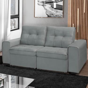 Imagem de Sofá RBF Móveis Cedro 4 Lugares 242cm Bipartido Retrátil Reclinável