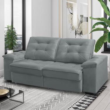 Imagem de Conjunto Sofá RBF Móveis Ypê 4 Lugares 242cm Bipartido Retrátil Reclinável